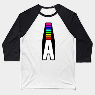 Rainbow Letter, A Baseball T-Shirt